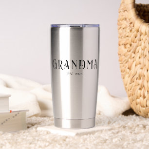 Gourde Isotherme Police Moderne Gras Fonte Grand-mère Établie 