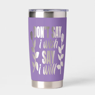 Gourde Isotherme Pop Art Purple Avec Message Espace Négatif
