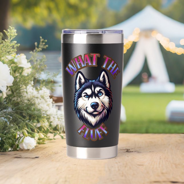 Gourde Isotherme Quel Aimant d'Empreinte de Patte de Fluff (Mariage (pivotée))