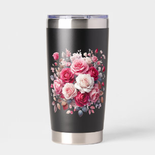 Gourde Isotherme Rose Bouquet Floral Design-62104