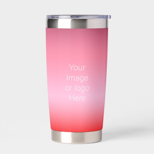 Gourde Isotherme Roses Are Red Voyageur Dégradé Personnalisé (Gauche)