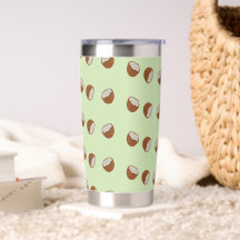Salles de noix de coco motif sur vert