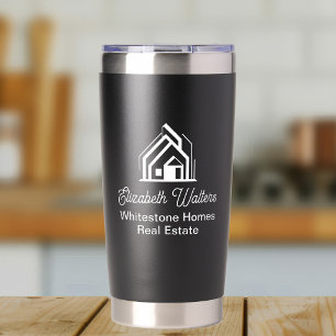 Gourde Isotherme Société Immobilière Noire Realtor Personnalisé