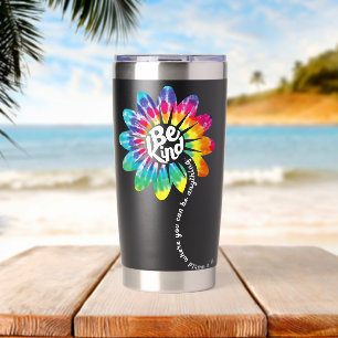 Gourde Isotherme Sois Gentil Groovy Tie Dye Fleur de Pouvoir