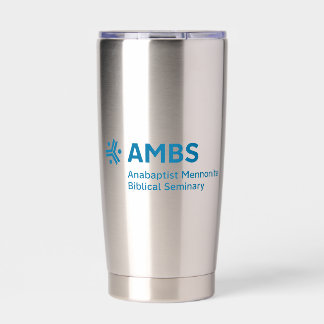Gourde Isotherme Stainless steel tumbler with blue AMBS logo
