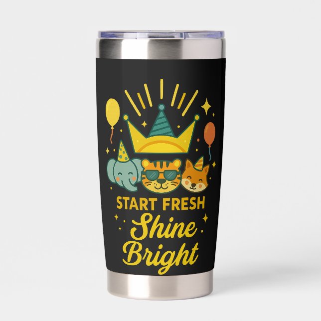 Gourde Isotherme Start Fresh, Shine Bright (Extérieur)