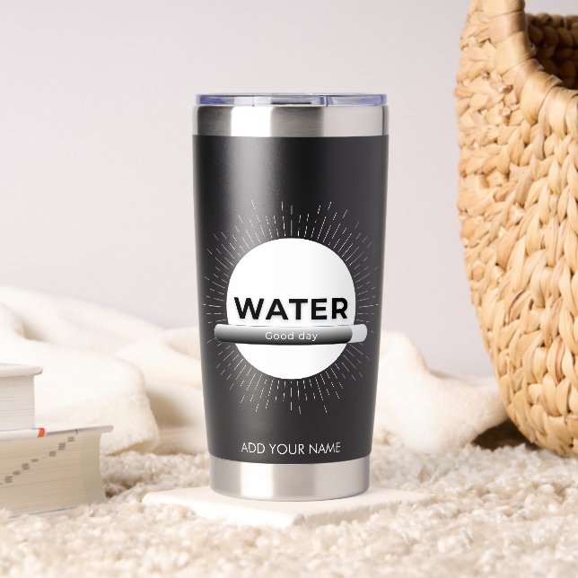 Gourde Isotherme Sun Energy Quote | Custom Name (Salon (pivotée))