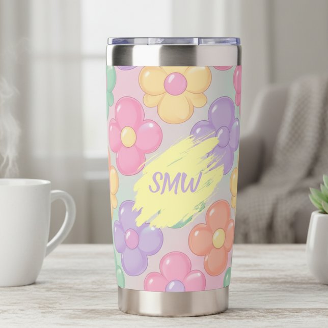 Gourde Isotherme Sweet Gummy Flower Insulated Tumbler (Sweet gummy flower candy personalized monogram insulated tumbler
)