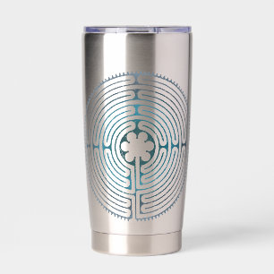 Gourde Isotherme Symbole de géométrie sacrée - Chartres Labyrinthe 