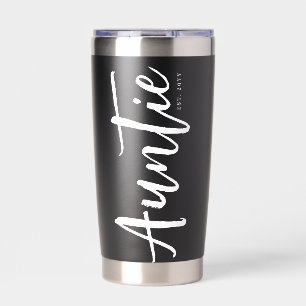 Gourde Isotherme Tante Est Personnalisée. Typographie de script de 