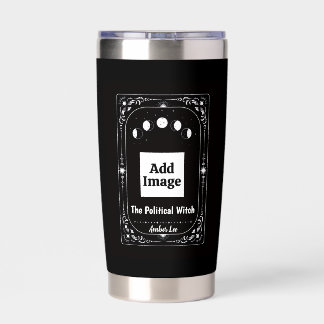 Gourde Isotherme Tarot de sorcière personnalisé avec photo politiqu