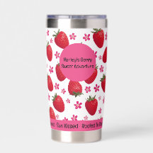 Tasse Fleurie Blanche à la Fraise Douce