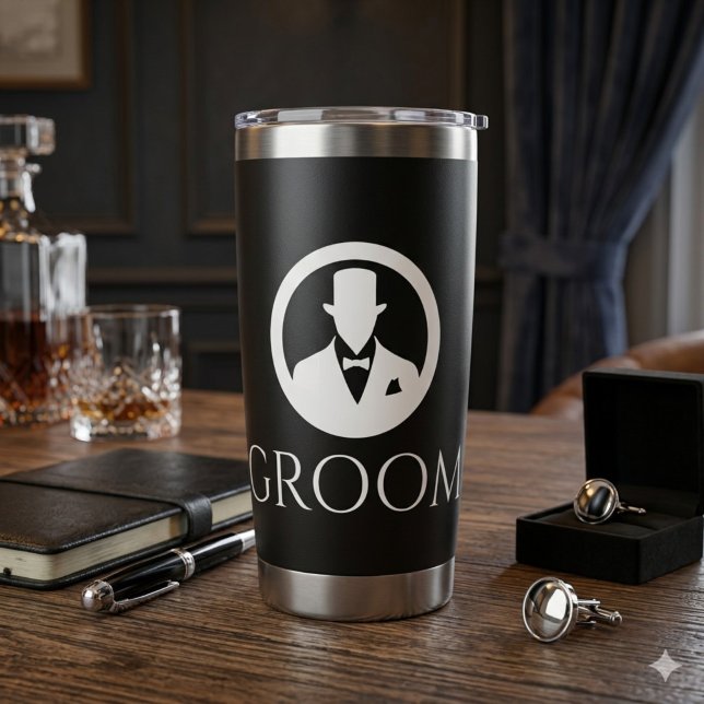 Gourde Isotherme Tasse thermique Classic Groom (Créateur téléchargé)