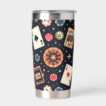 Thème de motif de casino sur fond noir