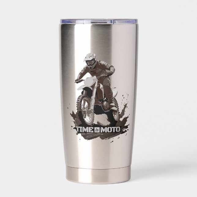 Gourde Isotherme Time to Moto Dirt Bike Insulated Tumbler (Extérieur)