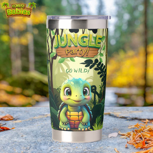 Gourde Isotherme Tortue mignonne, Whimsical Baby Turtle Faune 🐢