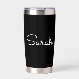 Gourde Isotherme Tout nom   Script blanc modifiable Cool sur noir