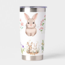 Tumbler lapin et fleur