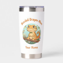 Tumbler personnalisé pour maman de dragon barbu