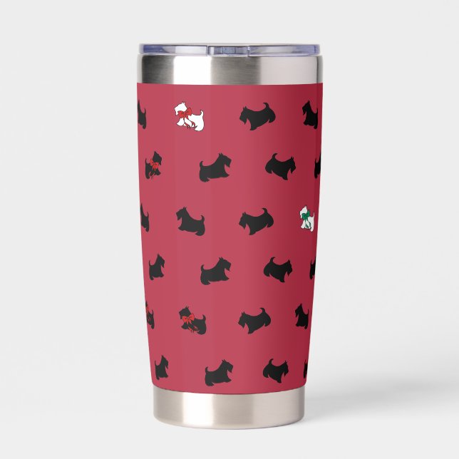 Gourde Isotherme Tumbler rouge écossais Terrier (Couvercle)