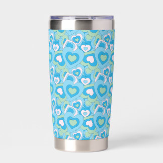 Gourde Isotherme Turquoise Retro Heart Tumbler