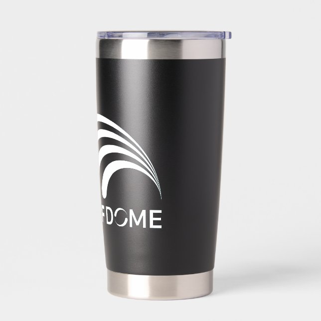 Gourde Isotherme Vapeur Dome Sourd avec logo blanc (Gauche)