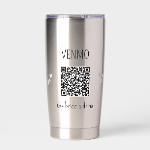 Gourde Isotherme VENMO la mariée une boisson QR Code Bachelorette P