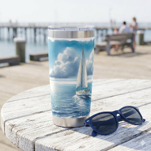 Gourde Isotherme Voilier Solitaire Blue Horizon