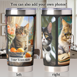 Gourde Isotherme Vos Photos de 3 Chats Artistique