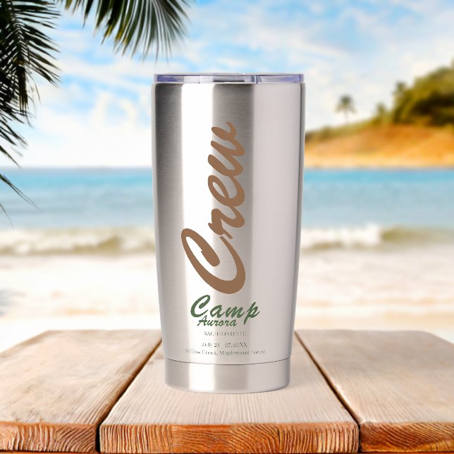 Gourde Isotherme Week-end d'aventure en camping pour l'enterrement  (Plage (pivotée))