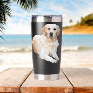 Gourde Isotherme White Labrador Retriever Yellow Love Lab Maman Chi