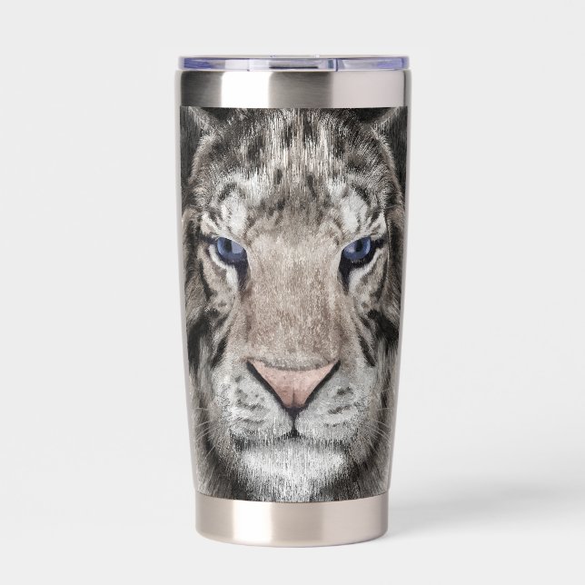 Gourde Isotherme White Tiger Head  (Extérieur)