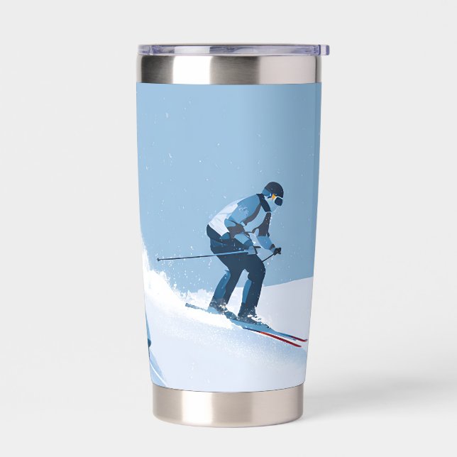 Gourde Isotherme winter sports illustration (Gauche)