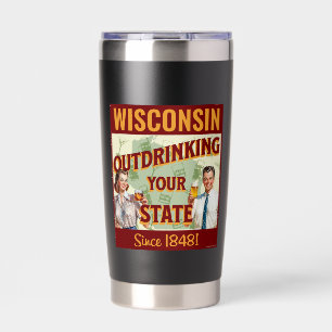 Gourde Isotherme Wisconsin Sortir Votre État Depuis 1848