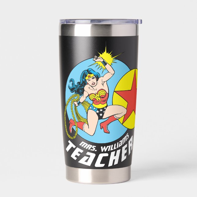 Gourde Isotherme Wonder Woman Étoile rouge enseignant (Gauche)