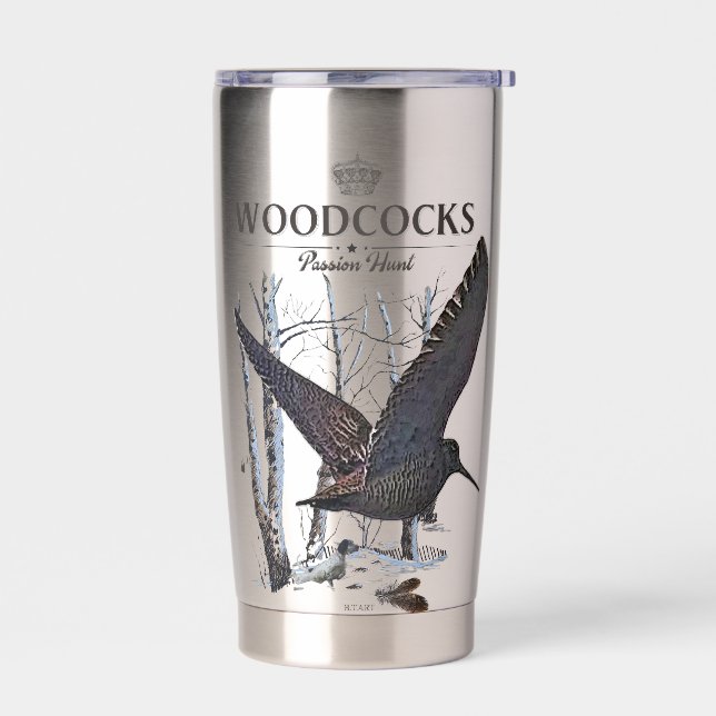 Gourde Isotherme Woodcocks - Chasse à la passion (Gauche)