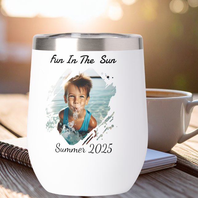 Gourde personnalisée FUN ÉTÉ Photo (Personalize this Tumbler add your photo and a few words!)