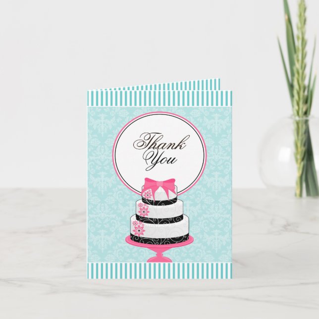 Gourmet et Damask Merci Cartes (Devant)