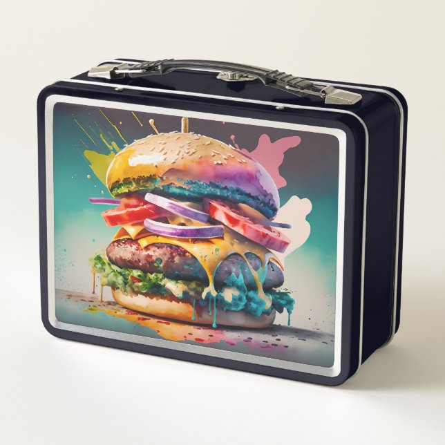 Goûtez l'arc-en-ciel : Bursting Burger Lunch Box (Dos)