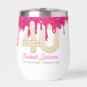 Goutte de paillettes roses 40e anniversaire