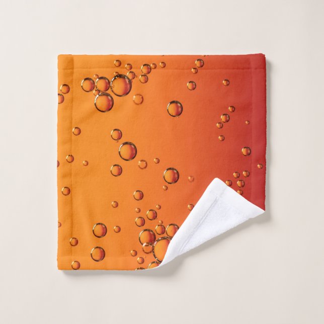 gouttelettes d'eau sur la surface orange (Gant de toilette)