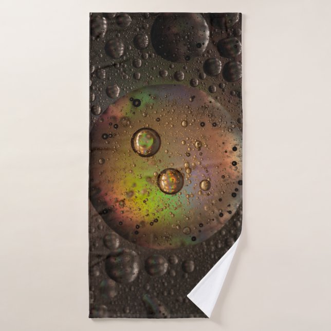 gouttelettes d'eau sur panneau de verre (Serviette de bain)