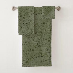 gouttelettes d'eau verte d'olive