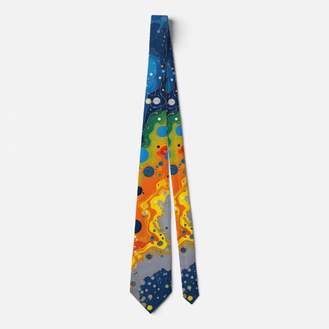 Gouttes de couleur cravate pour hommes (Devant)