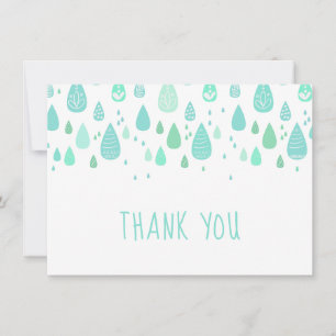 Gouttes de pluie vert menthe Merci
