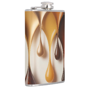 Gouttes Dorées - Art Liquide Luxe - Flasque