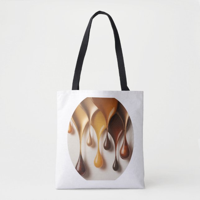 Gouttes Dorées - Art Liquide Luxe - Tote bag (Devant)