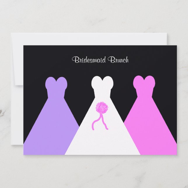 Gowns Bridesmaid Luncheon ou Brunch Invitation (Devant)