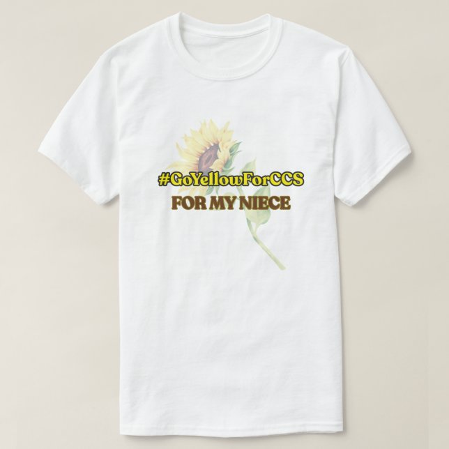 #GoYellowForCCS - T-shirt de nièce (Design devant)