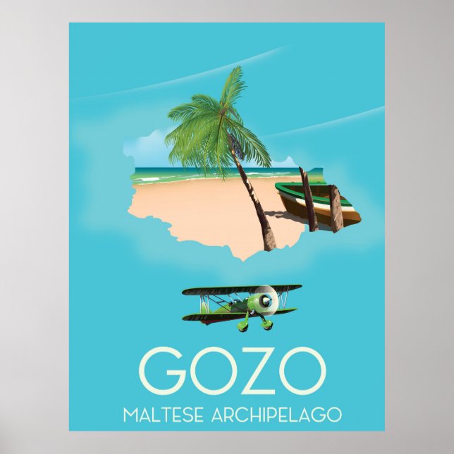 Gozo, archipel maltais Affiche de voyage. (Devant)